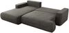 Ecksofa OVO mit schlaffunktion und bettkasten, Wellenfeder, lose Kissen, L-form 271x195 cm - Dunkelgrau Velvet - linke Seite Bild 5