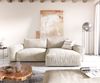 Ecksofa Lanzo XL 270x180 cm Cord Beige Recamiere variabel mit Hocker Bild 2