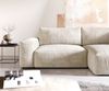 Ecksofa Lanzo XL 270x180 cm Cord Beige Recamiere variabel mit Hocker Bild 5