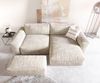 Ecksofa Lanzo XL 270x180 cm Cord Beige Recamiere variabel mit Hocker Bild 4