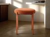 Sitzhocker (4er-Set) >PELICAN< in rostfarbig, Stoff und Stahl - 40x48x40cm (BxHxT) Bild 5