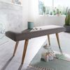 Sitzbank Bank SABO Massivholz- Stoff Grau 117x38x51cm Bild 2