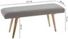 Sitzbank Bank SABO Massivholz- Stoff Grau 117x38x51cm Bild 3
