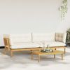 vidaXL Garten Pallet Sofa Einheiten 2 Stück Hellbraun und Cremeweiß 3418258 Bild 3