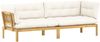 vidaXL Garten Pallet Sofa Einheiten 2 Stück Hellbraun und Cremeweiß 3418258 Bild 2