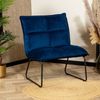Bronx71 Samt Sessel Malaga modern blau Bild 5