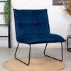 Bronx71 Samt Sessel Malaga modern blau Bild 2