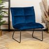 Bronx71 Samt Sessel Malaga modern blau Bild 3