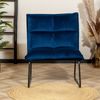 Bronx71 Samt Sessel Malaga modern blau Bild 4