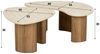 Couchtisch Joradis 2er-Set, Keramik Travertin-Optik, modern organisch, beige brown, luxuriöses Design Bild 2