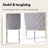 SeedWave Freischwinger Samt-Schwingstühle mit Rautenmuster Rückenlehne, Freischwinger stühle, 2er set / 4er set,Esszimmerstühle mit Metallsockel Bild 3