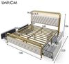 Flieks Metallbett, LED Polsterbett Doppelbett 140x200cm mit Ladenfunktion + 4 Schubladen Bild 4