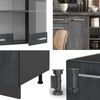 Küchenzeile R-Line Schwarz Beton/Anthrazit 240 cm ohne Arbeitsplatte Vicco Bild 5