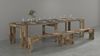 Dmora Tisch- und Stuhlset Badesi, Mehrzweckkomposition, Set mit Konsole und 1 ausziehbarer Bank, 100 % Made in Italy, 66 x 25 x 45 cm, Ahorn Bild 4