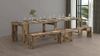 Dmora Tisch- und Stuhlset Badesi, Mehrzweckkomposition, Set mit Konsole und 1 ausziehbarer Bank, 100 % Made in Italy, 66 x 25 x 45 cm, Ahorn Bild 2