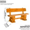 Mega-Holz Gartenbank Bank "Rustikal" Farbe pinie 200 cm, Naturbelassener Holz 4-Sitzer Bild 2