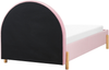Bett mit Lattenrost ANET 90 x 200 cm Samtstoff Rosa Bild 5