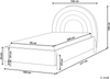 Bett mit Lattenrost ANET 90 x 200 cm Samtstoff Rosa Bild 2