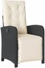 vidaXL 9-tlg. Garten-Essgruppe mit Kissen Schwarz Poly Rattan 3212473 Bild 3