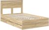 vidaXL Bettrahmen Sonoma-Eiche 120 x 190 cm Ingenieurs Holz 3409859 Bild 4