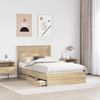 vidaXL Bettrahmen Sonoma-Eiche 120 x 190 cm Ingenieurs Holz 3409859 Bild 3