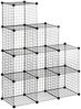 HOMCOM Steckregal Steckregal aus Stahldraht, DIY Würfelregal, 9 Fächer, Schuhregal 9-tlg, Schwarz, 35 x 35 x 35 cm je Würfel Bild 2