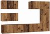 vidaXL TV-Schrankset Wandmontiert 6 pcs Altholz Holzwerkstoff 3393264 Bild 2