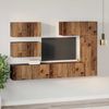 vidaXL TV-Schrankset Wandmontiert 6 pcs Altholz Holzwerkstoff 3393264 Bild 4