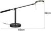 Moderne LED Schreibtischlampe MONZA dimmbar mit Schwenkarm, Schwarz Höhe 52cm Bild 3