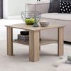 Couchtisch WL5.833 Sonoma Eiche 60 x 42 x 60 cm Design Holztisch mit Ablage, Wohnzimmertisch Coffee Table, Sofatisch Loungetisch Holz, Kaffeetisch Stubentisch mit Stauraum, Tisch Wohnzimmer Bild 2