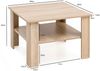 Couchtisch WL5.833 Sonoma Eiche 60 x 42 x 60 cm Design Holztisch mit Ablage, Wohnzimmertisch Coffee Table, Sofatisch Loungetisch Holz, Kaffeetisch Stubentisch mit Stauraum, Tisch Wohnzimmer Bild 4