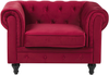 Sessel Samtstoff dunkelrot CHESTERFIELD Bild 4