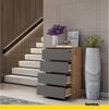 Furnica Kommode GABRIEL 4 Schubladen - Votan Eiche H92cm B60cm T33cm Bild 3