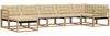 vidaXL Outdoor-Sofagarnitur mit Kissen 7 pcs Weiß und Beige 3388891 Bild 2