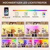 Merax Aufbewahrungsschrank / Multifunktions-Küchenschrank / Buffetschrank, 120x40x170cm, mit LED-Beleuchtung, Weinregal & Snackregal, 5 Türen, integrierte Steckdose, Weiß Bild 5
