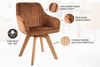 riess-ambiente Polsterstuhl LIVORNO rost braun/natur – Samt, drehbar, Holz-Beine, mit Armlehne (Einzelartikel, 1 St), mit 180° Drehfunktion und Autoreturn – ideal für Dein Esszimmer Bild 2