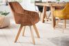 riess-ambiente Polsterstuhl LIVORNO rost braun/natur – Samt, drehbar, Holz-Beine, mit Armlehne (Einzelartikel, 1 St), mit 180° Drehfunktion und Autoreturn – ideal für Dein Esszimmer Bild 5
