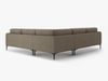 Micadoni Ecksofa Bemy 5-Sitzer Samt Grau Braun Bild 3