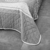 Tagesdecke, Sofaüberwurf in Grau GoodNight-Motiv aus 100% Polyester Bettüberwurf 140x210 cm Bild 3