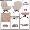 Relaxsessel HWC-P32, Fernsehsessel Nosagfederung Polstersessel, drehbar Metall Stoff/Textil Chenille (370 g/m²) ~ grau Bild 2