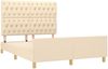 Doppelbett mit Kopfteil Stoff Creme 140x200 cm [3125305] Bild 4