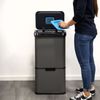 SVITA Sensor-Mülleimer 60L mit Ozon-Sterilisation und Aktivkohle-Filter Grau Bild 2