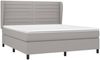 Boxspringbett mit Matratze Stoff Hellgrau 180x200 cm, Härtegrad: H2 [3128061] Bild 3