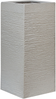 Blumentopf hellgrau quadratisch 26 x 26 x 60 cm DION Bild 4