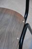 Stuhl Zero Metall und Holz, stapelbar im Retro Chic, Schwarz Nussbaum, pflegeleicht Bild 5