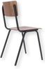 Stuhl Zero Metall und Holz, stapelbar im Retro Chic, Schwarz Nussbaum, pflegeleicht Bild 4