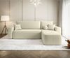 Ecksofa Schlafsofa Sofa AGEPO Stoff Quelle Creme Ottomane Rechts Bild 2