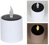 BURI Kugelleuchte LED-Kerze flackernd Solarkerze Gartenkerze Stumpenkerze Deko warmweiß Bild 2