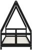vidaXL Kinderbett Schwarz 80x200 cm Massivholz Kiefer 834452 Bild 4