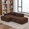 Odikalo 2-Sitzer Sofas wohnzimmer Ecksofa mit Schlaffunktion und Kissen, breites Economy-Textil-Sofa mit zwei Kissen+Federtasche-modernes einfaches und komfortables Sofa ideal für kleine Wohnzimmer Wohnungen und Büros Bild 3